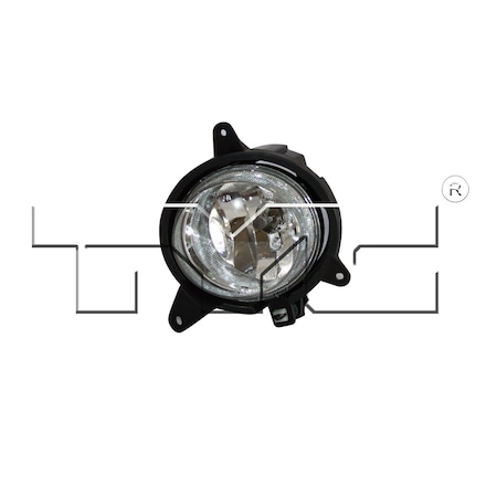 Tyc Tyc Fog Light Assembly, 19-5886-00 19-5886-00